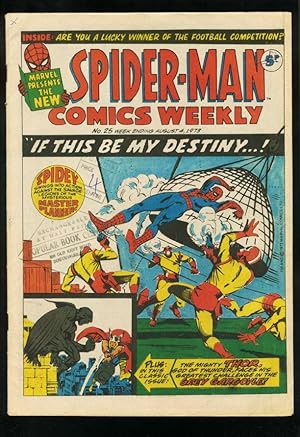 SPIDER-MAN COMICS WEEKLY #25 1973-STEVE DITKO-JACK KIRBY-BRITISH--FN