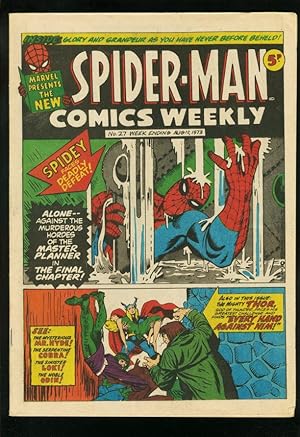 SPIDER-MAN COMICS WEEKLY #27 1973-STEVE DITKO-JACK KIRBY-BRITISH-F-FN