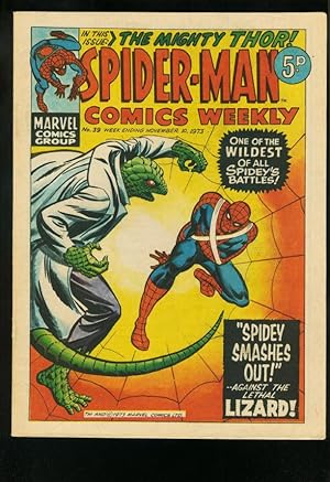 SPIDER-MAN COMICS WEEKLY #39 1973-ROMITA-JACK KIRBY-BRITISH-LIZARD FN