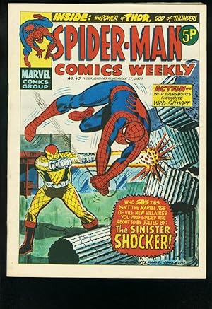 SPIDER-MAN COMICS WEEKLY #40 1973-ROMITA-JACK KIRBY-BRITISH-SHOCKER FN