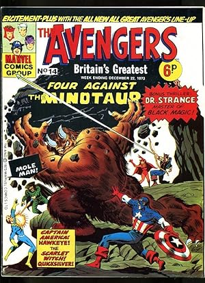 AVENGERS #14 1973-THOR-GIANT-MAN-IRON MAN-KIRBY-UK COMIC FN