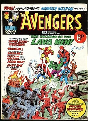 AVENGERS #2 1973-THOR-GIANT-MAN-IRON MAN-KIRBY-UK COMIC VG