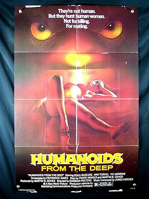 HUMANOIDS FROM THE DEEP-1980-POSTER-DOUG MCCLURE-SCI FI VG
