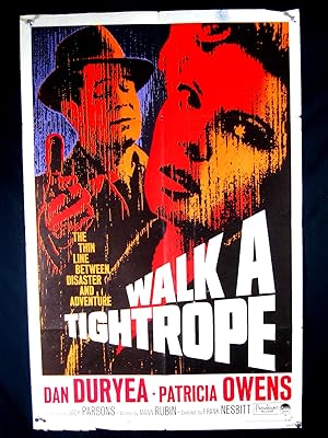 WALK A TIGHTROPE-1964-POSTER-DAN DURYEA-MYSTERY-DRAMA G/VG