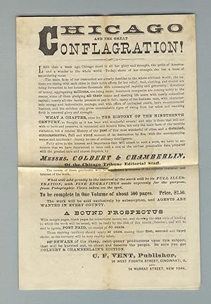 Prospectus for Chicago and the Great Conflagration by Elias Colbert and Everett Chamberlin