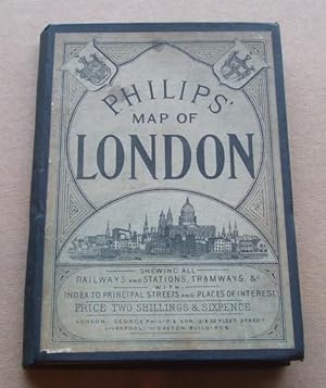 Philips' New Map of London. [ Linen Backed ]