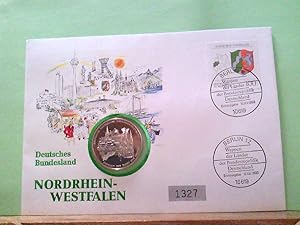 Numisbrief 1993, Deutsches Bundesland Nordrhein - Westfalen, Medaille: Wappen der Bundesländer.