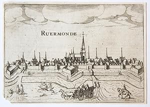 [Antique print, engraving] Ruermonde (Roermond), published ca. 1617.