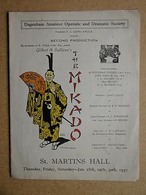 Gilbert & Sullivan's The Mikado. Theatre Programme.