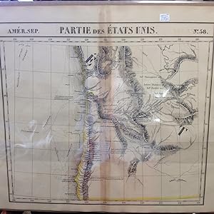 Atlas Universel De Geographie, Physique, Politique Et Mineralogique North America - Map of Wester...