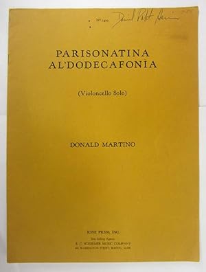 Parisonatina alDodecaphonia (Violoncello Solo).