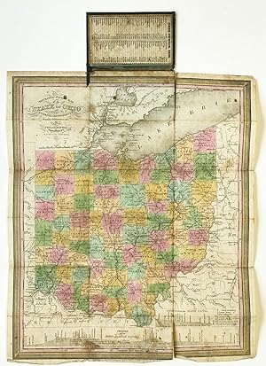 The Tourist's Pocket Map of the State of Ohio Exhibiting its Internal Improvements, Roads, Distan...