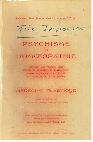 Psychisme et homoepathie