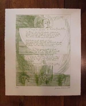 Estampe originale L'ange du méridien de Rainer Maria Rilke Épreuve n°1/12