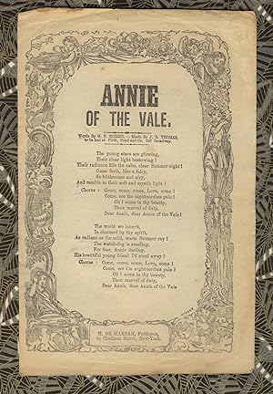 Annie of the vale. Words by G. P. Morris. - Music by J. R. Thomas, to be had at Firth, Pond and C...