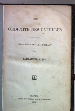 Die Gedichte des Catullus.