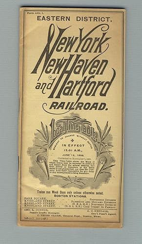 Eastern District. New York, New Haven and Hartford Railroad. Local time table