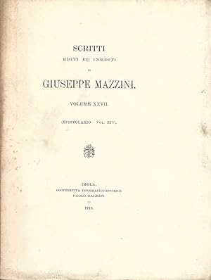 Epistolario di Giuseppe Mazzini. Volume XIV.