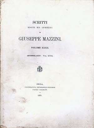 Epistolario di Giuseppe Mazzini. Volume XVII.
