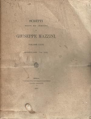 Epistolario di Giuseppe Mazzini. Volume XIII.