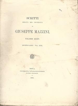 Epistolario di Giuseppe Mazzini. Volume XIX.