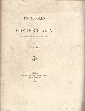 Protocollo della Giovine Italia. Volume V.
