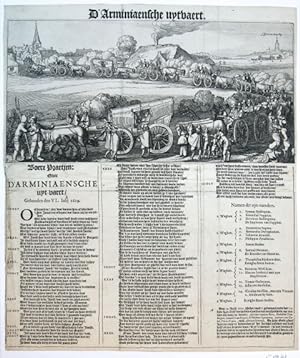 [Antique print, etching and letterpress] De Arminiaensche uytvaert, published 1619.