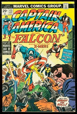 CAPTAIN AMERICA #173 1974-FALCON-NICK FURY VG