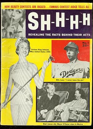 SH-H-H-H #1 WINTER 1956-MOVIE/GOSSIP MAGAZINE-SCANDALS VG