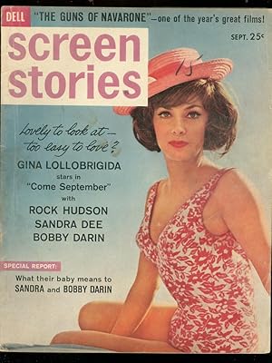 SCREEN STORIES SEPT 1961-GUNS OF NAVARONE VG