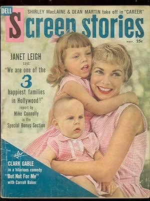 SCREEN STORIES NOV 1959-JANET LEE-JIMMY STEWART-GABLE VG