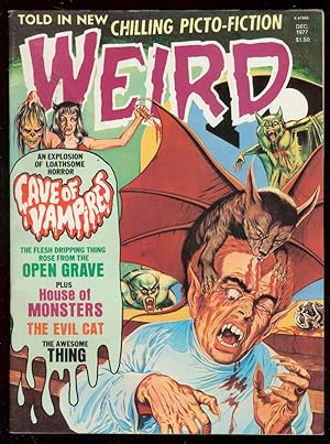 WEIRD-DEC 1977-BRUTAL COVER-VAMPIRES-DISMEMBERMENT-RARE VF
