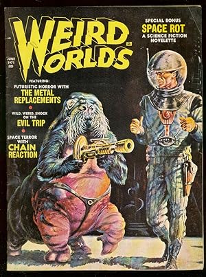 WEIRD WORLDS MAG JUNE 1971-HORROR COMICS-PULP FICTION VG
