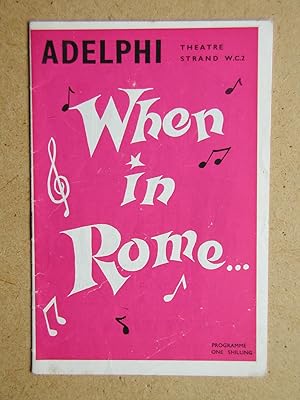 When In Rome. Theatre Programme.