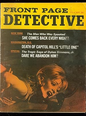 FRONT PAGE DETECTIVE SEPT 1967-BRUTAL GAGGED BABE COVER VG