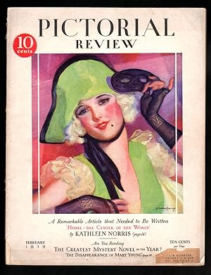 Pictorial Review - February, 1929. McLelland Barclay Cover; Art Deco, Flapper, Vintage Romance Fi...