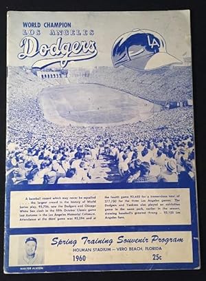 March 28, 1960 Los Angeles Dodgers VS New York Yankees Official Spring Training Program (HOLMAN S...