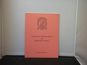 Catalogue of Important Modern Prints and Illustrated Books, December 2, 1976