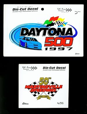 Nascar Die Cut Decal Two Sticker Lot- Daytona 500- Martinsville Speedway