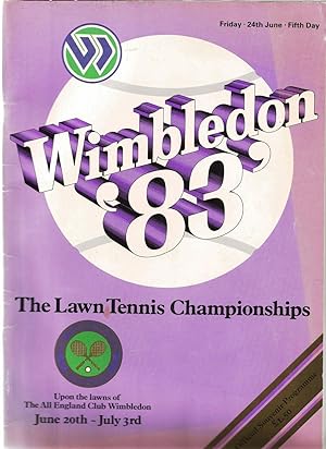 Programme: Wimbledon '83. The Lawn Tennis Championships. Friday 24th June. Fifth Day
