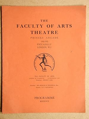 Two New Plays. Theatre Programme.