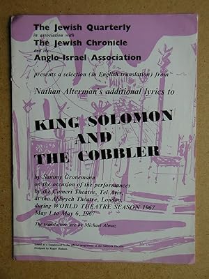 King Solomon and The Cobbler By Sammy Gronemann. Theatre Programme.