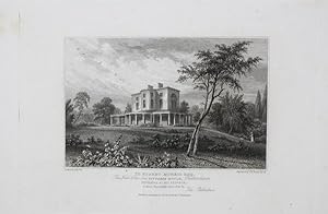 Antique Engraved Print Illustrating Vittoria House, Cheltenham, Published in 1826.