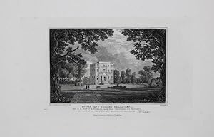 Antique Engraved Print Illustrating North East View of Bays-Hill Lodge Near Cheltenham, Published...