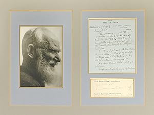 Autograph Letter Signed to George Sylvester Viereck [and] Compliments slip with an inscription