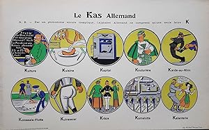 Le Kas allemand. N.B. Par un phénomène encore expliqué l'alphabet allemand ne comprend qu'une seu...