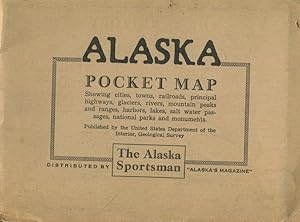 Territory of Alaska Pocket Map; showing cities, towns, railroads, principal highways, glaciers, r...