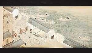 Finely illustrated scroll on paper concerning "Nagasaki karafune zukan" ("Picture scroll of Chine...