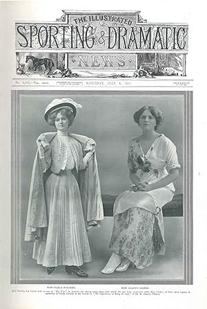 The Illustrated sporting dramatic news. July 8, 1911. Cover, Miss Cicely Stuckey and Miss Gladys ...
