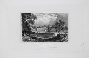 Antique Engraved Print Illustrating a South West View of Charlton Park in Gloucestershire, Publis...